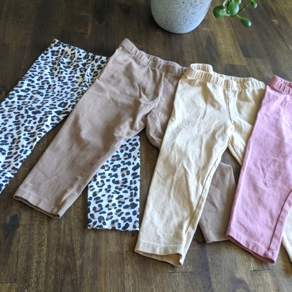 H&M and Children's Place 4 pack jersey stretch leggings, 12-18 month - Picture 2 of 5